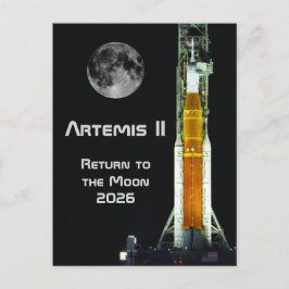 Artemis II Moon Mission Postkarte
