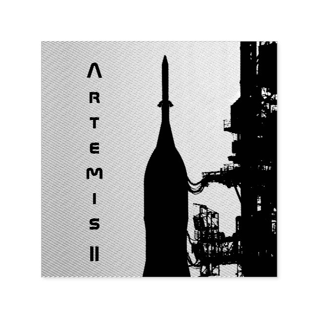 Artemis II to Launch Pad Permastempel (Design)