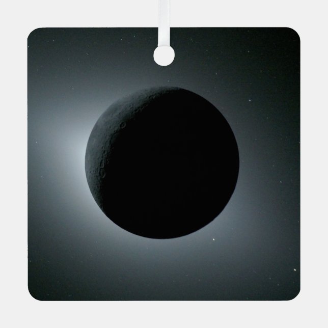 Artemis II Total Solar Eclipse Ornament Aus Metall (Vorderseite)