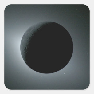 Artemis II Totale Sonnenfinsternis Quadratischer Aufkleber