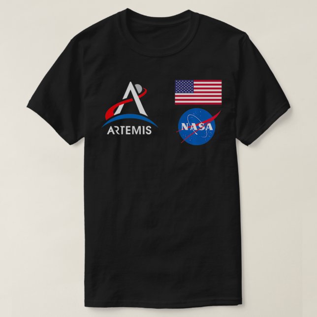 Artemis Mission 1 One Astronaut Patch Front und Ba T-Shirt (Design vorne)