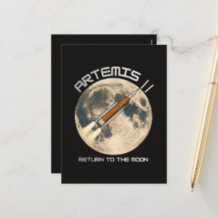 Artemis-Mondmission Feiertagspostkarte