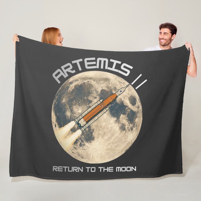 Artemis-Mondmission Fleecedecke (Beispiel)