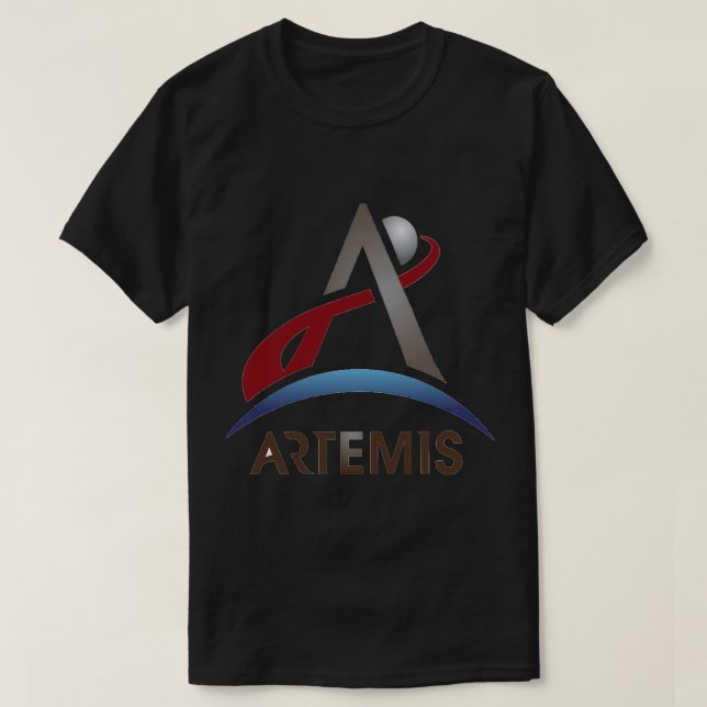 Artemis neues Offizielles NASA-Logo T-Shirt (Design vorne)