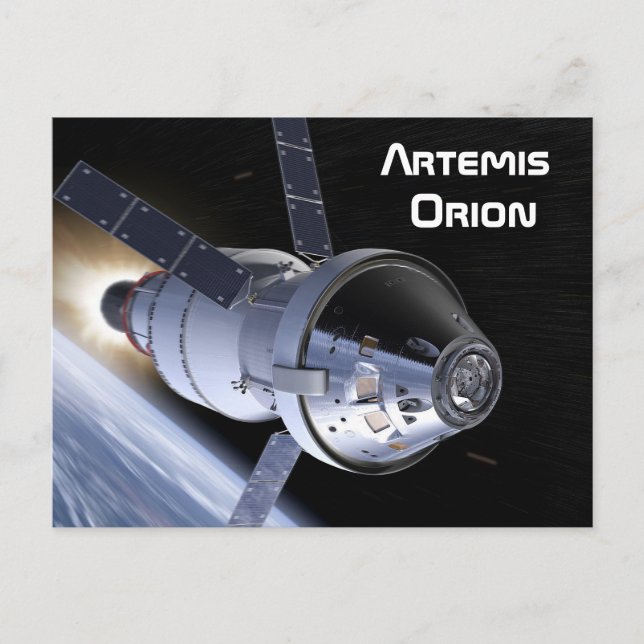Artemis Orion SLS Moon Mission Postkarte (Vorderseite)