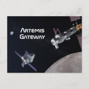 Artemis Orion SLS Moon Mission Postkarte