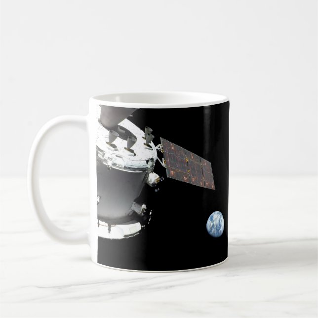 Artemis Orion Spacecraft Blauer Marmor Kaffeetasse (Links)