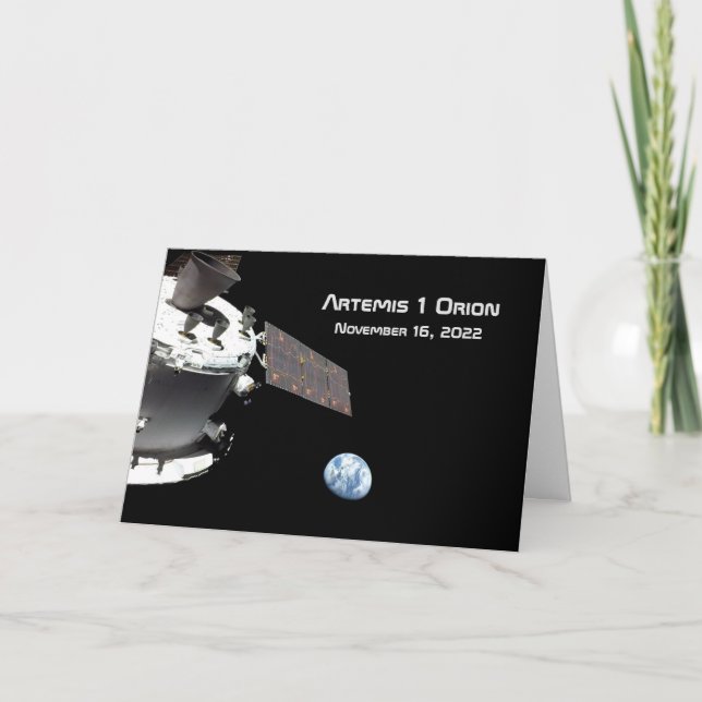 Artemis Orion Spacecraft Blauer Marmor Karte (Vorderseite)