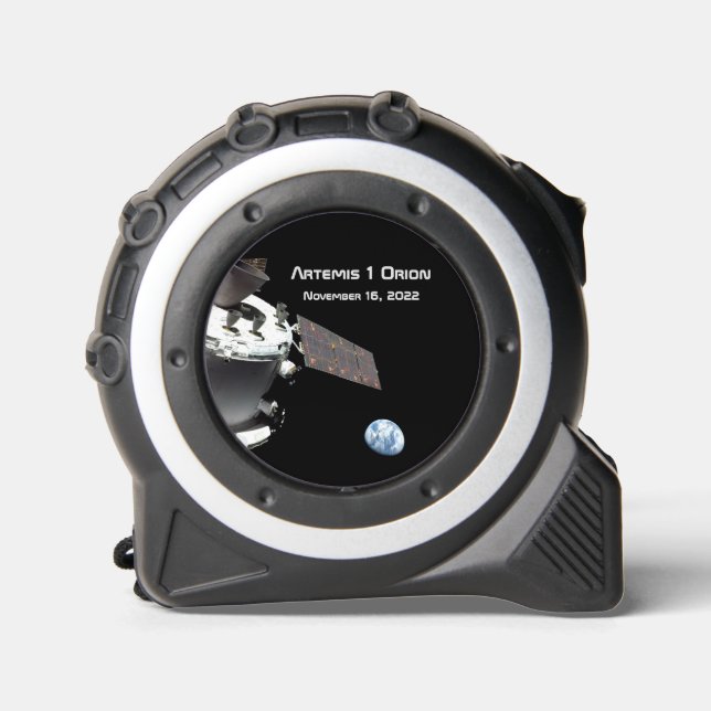 Artemis Orion Spacecraft Blauer Marmor Maßband (Vorderseite)