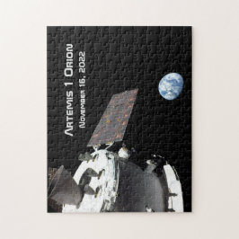 Artemis Orion Spacecraft Blauer Marmor Puzzle
