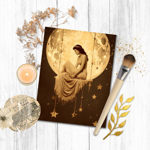 Artemis Papiermond Mädchen, Vintage-Fotografie Jaz Postkarte