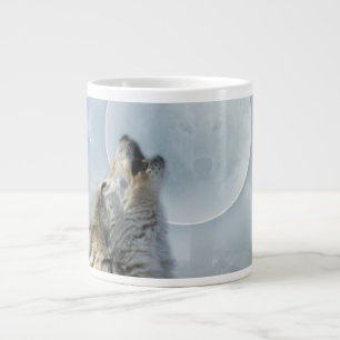 Arten der Wolf-blauer Mond-Spezialitäten-Tassen Jumbo-Tasse