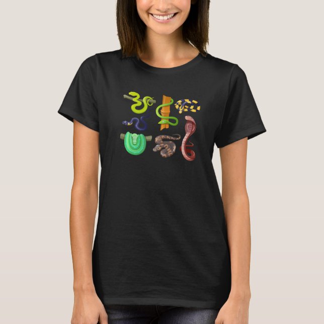 Arten und Arten von Schlangen 26 T-Shirt (Vorderseite)