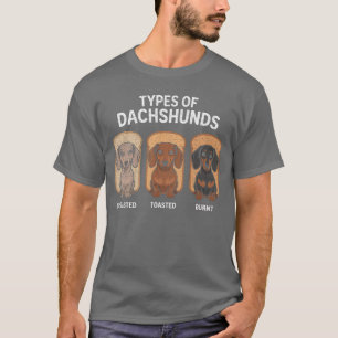 Arten von Dachshund Lustiger Wiener Wursthund Lieb T-Shirt