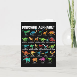 Arten von Dinosauriern Alphabet A-z ABC Dino Ident Karte
