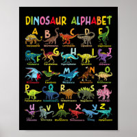 Arten von Dinosauriern Alphabet A-z ABC Dino Ident