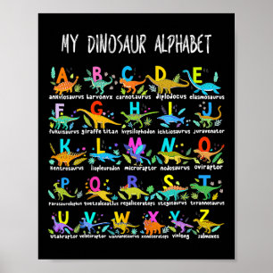 Arten von Dinosauriern Alphabet Abc Byck Zur Schul Poster