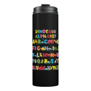 Arten von Dinosauriern Alphabet ABC Thermosbecher