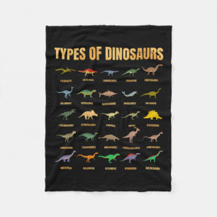 Arten von Dinosauriern - Dino-Identifizierung - Re Fleecedecke