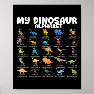 Arten Von Dinosauriern Mein Dinosaurier-Alphabet Z Poster