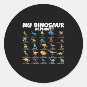 Arten Von Dinosauriern Mein Dinosaurier-Alphabet Z Runder Aufkleber