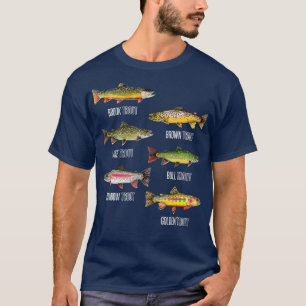 Arten von Forellenfischen Art Fischgeschenk T-Shirt