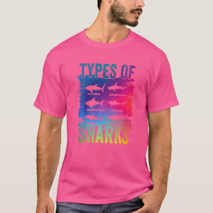 Arten von Haien Meeresbiologie Meereslebewesen Oze T-Shirt
