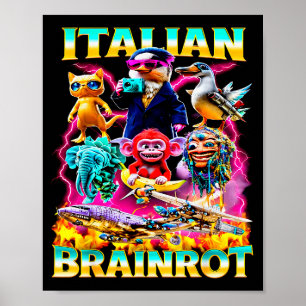 Arten von italienischem Brainrot-Meme-Charakter Ha Poster