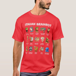 Arten von italienischen Brainrot-Meme-Charakter-Ha T-Shirt