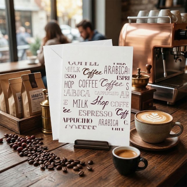 Arten von Kaffeespezialitäten Einladung (Von Creator hochgeladen)