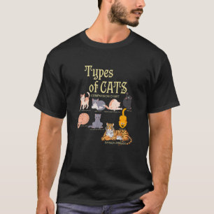 Arten Von Katzen Vergleich Tier Haustier Kätzchen T-Shirt