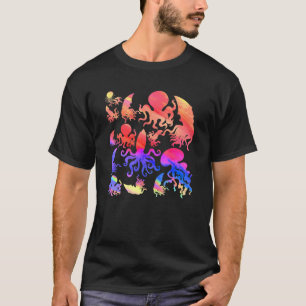 Arten von Oktopus-Tentakeln Kraken Meeresbiologie T-Shirt
