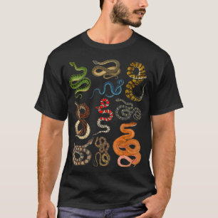 Arten von Schlangen Herpetologe Kinder Junge T-Shirt