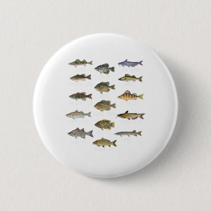 Arten von Süßwasserfischarten Biologie Fischerei Button