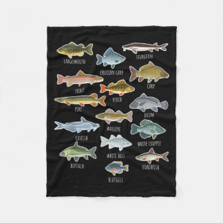 Arten von Süßwasserfischen Fleecedecke