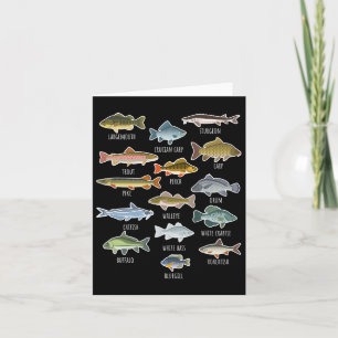 Arten von Süßwasserfischen Karte