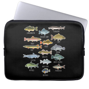 Arten von Süßwasserfischen Laptopschutzhülle