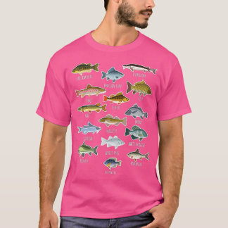 Arten von Süßwasserfischen T-Shirt