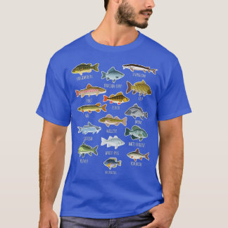 Arten von Süßwasserfischen T-Shirt