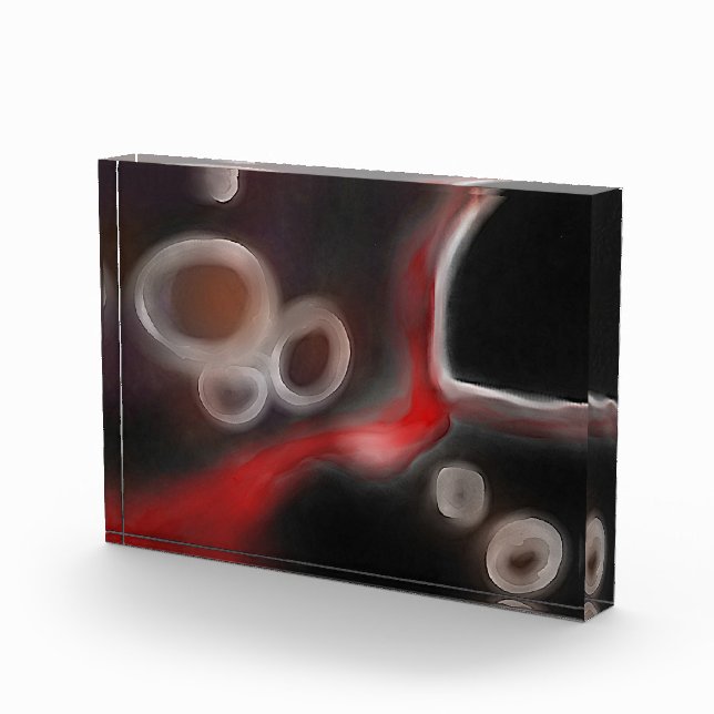 Arterielle Motive: Abstrakt Schwarz, Weiß und Rot Fotoblock (Rechts)