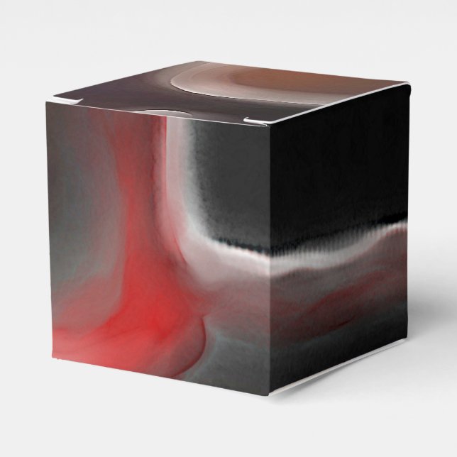 Arterielle Motive: Abstrakt Schwarz, Weiß und Rot Geschenkschachtel (Vorderseite)