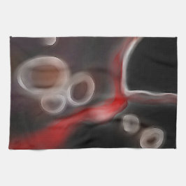 Arterielle Motive: Abstrakt Schwarz, Weiß und Rot Geschirrtuch