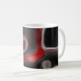 Arterielle Motive: Abstrakt Schwarz, Weiß und Rot Kaffeetasse