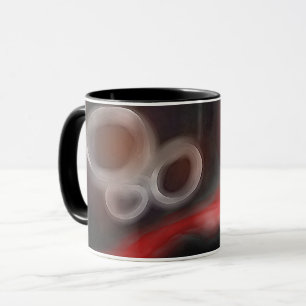 Arterielle Motive: Abstrakt Schwarz, Weiß und Rot Tasse