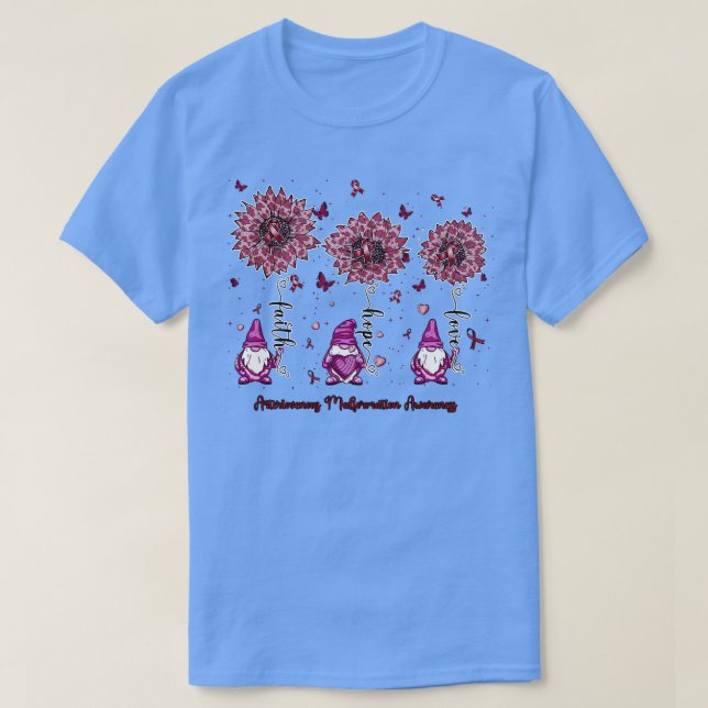 Arteriovenöse Malformation Bewusstsein gnome Glaub T-Shirt (Design vorne)