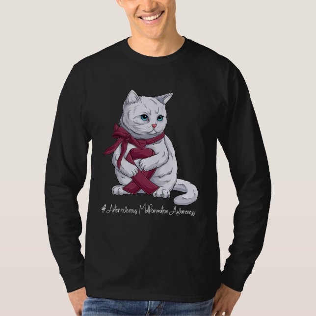 Arteriovenous Malformation Awareness Month Burgund T-Shirt (Vorderseite)