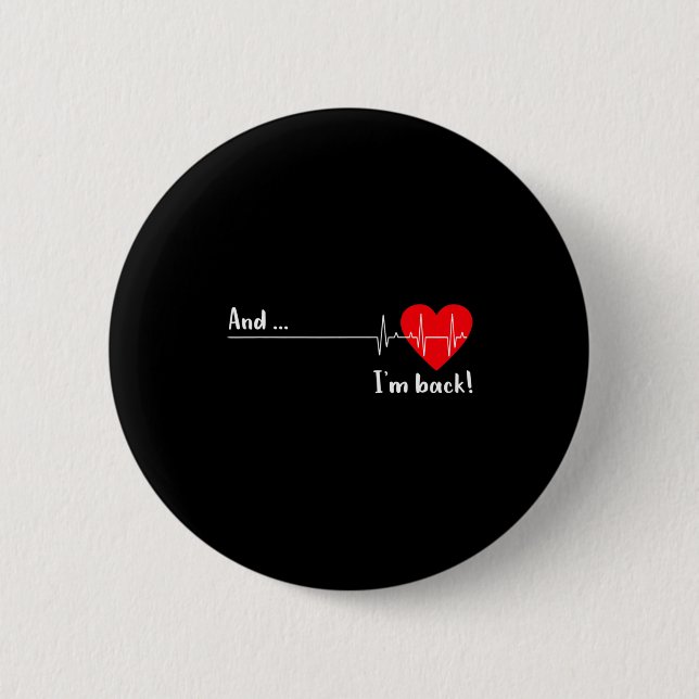 Artery Open, Heart Diseases Surgery Heartbeat  Button (Vorderseite)