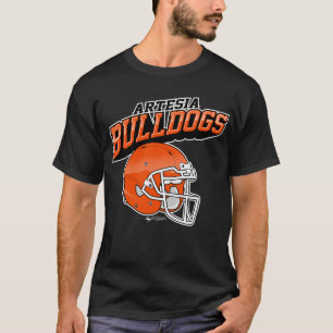 Artesia Bulldoggen-Sieg-Fußball-Sturzhelm-T - T-Shirt