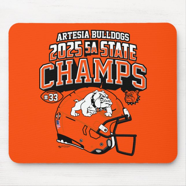 Artesia Bulldogs 2025 State Champs Mouse Pad Mousepad (Vorne)