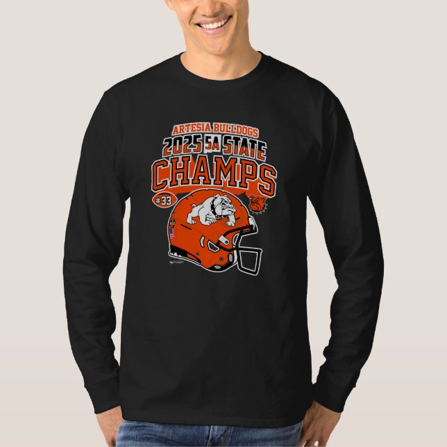 Artesia Bulldogs 2025 State Champs T-Shirt (Vorderseite)